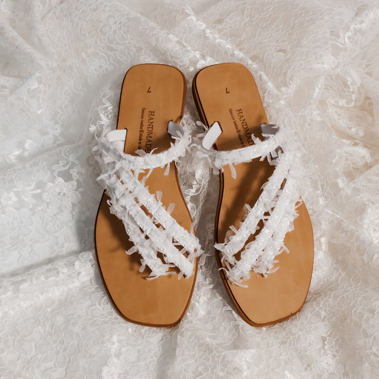 Χειροποίητα νυφικά σανδάλια