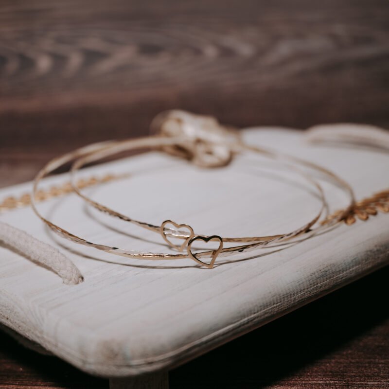 Στέφανα γάμου με σχέδιο καρδίας