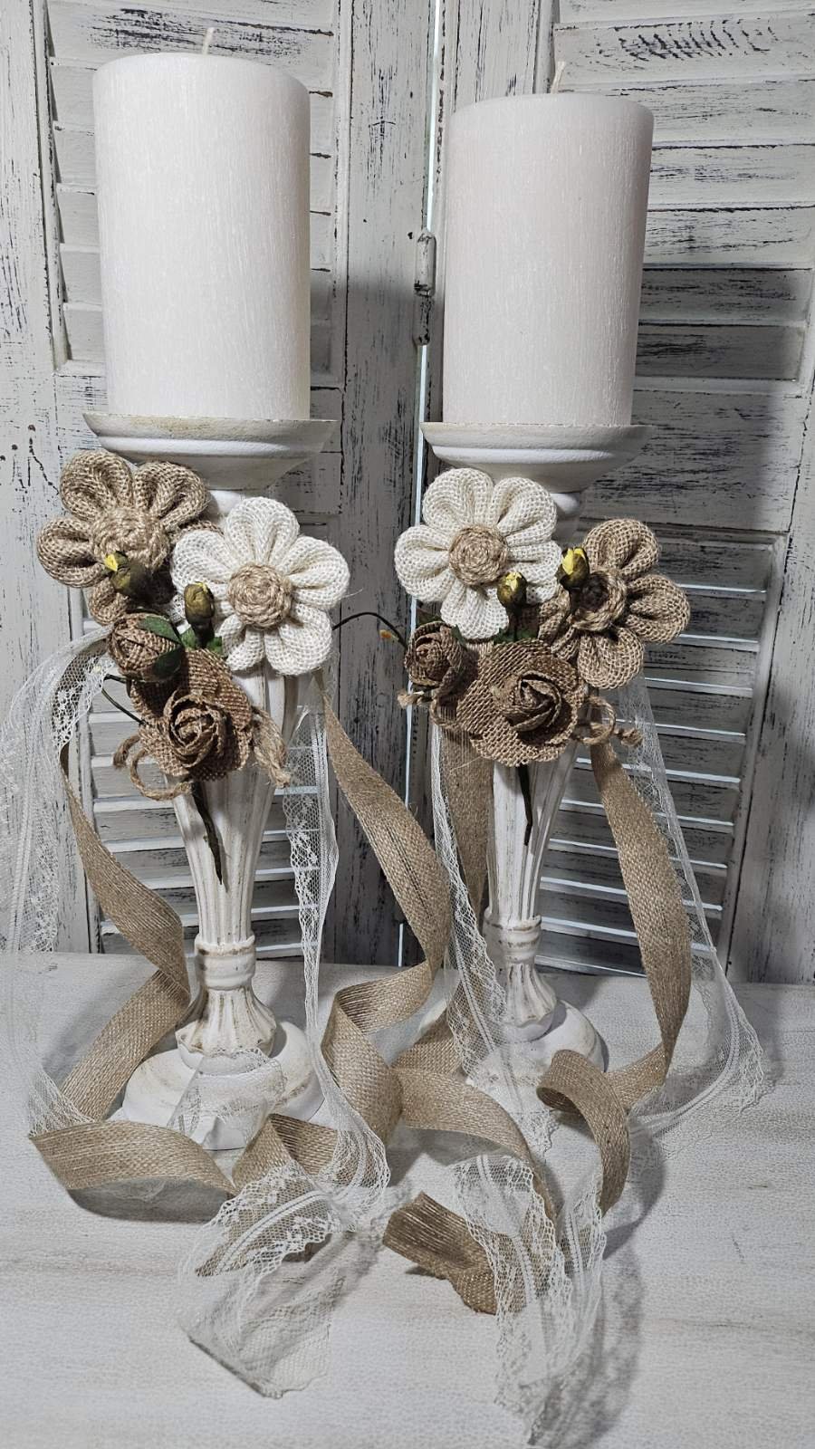 “Κεριά Γάμου Rustic με Λινάτσα και Δαντέλα – Boho Wedding Candles” 1 “Κεριά Γάμου Rustic με Λινάτσα και Δαντέλα – Boho Wedding Candles”