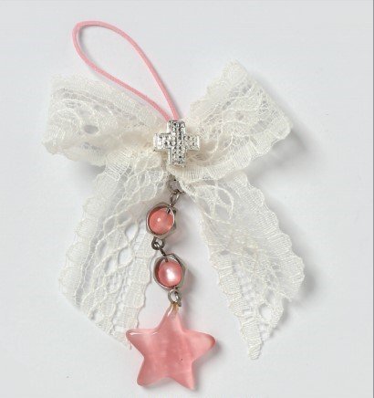 Μαρτυρικό φιόγκος με σταυρό και ροζ λεπτομέρειες