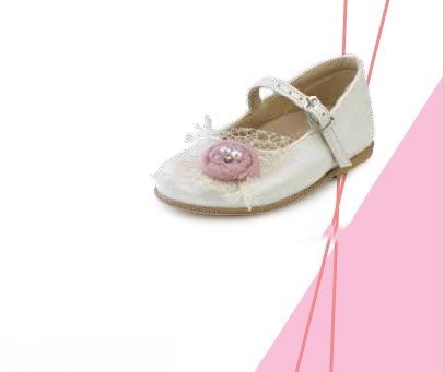 Petite Rose – Ιβουάρ παπουτσάκι με ροζ λουλουδάκι & πέρλες 2 Petite Rose – Ιβουάρ παπουτσάκι με ροζ λουλουδάκι & πέρλες - Image 2