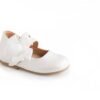 Fairytale λευκό παπουτσάκι βάπτισης με ρομαντικό φιόγκο 5 giorgino 27 2229 1