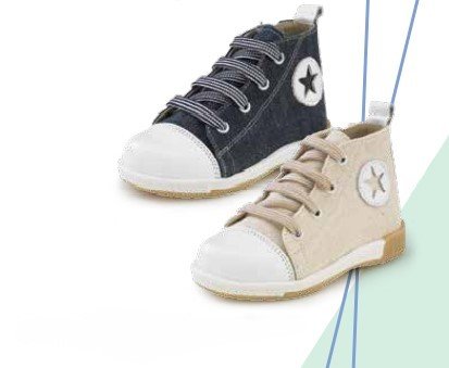 Petit Star denim παπουτσάκι βάπτισης με sporty touch 2 Petit Star denim παπουτσάκι βάπτισης με sporty touch - Image 2