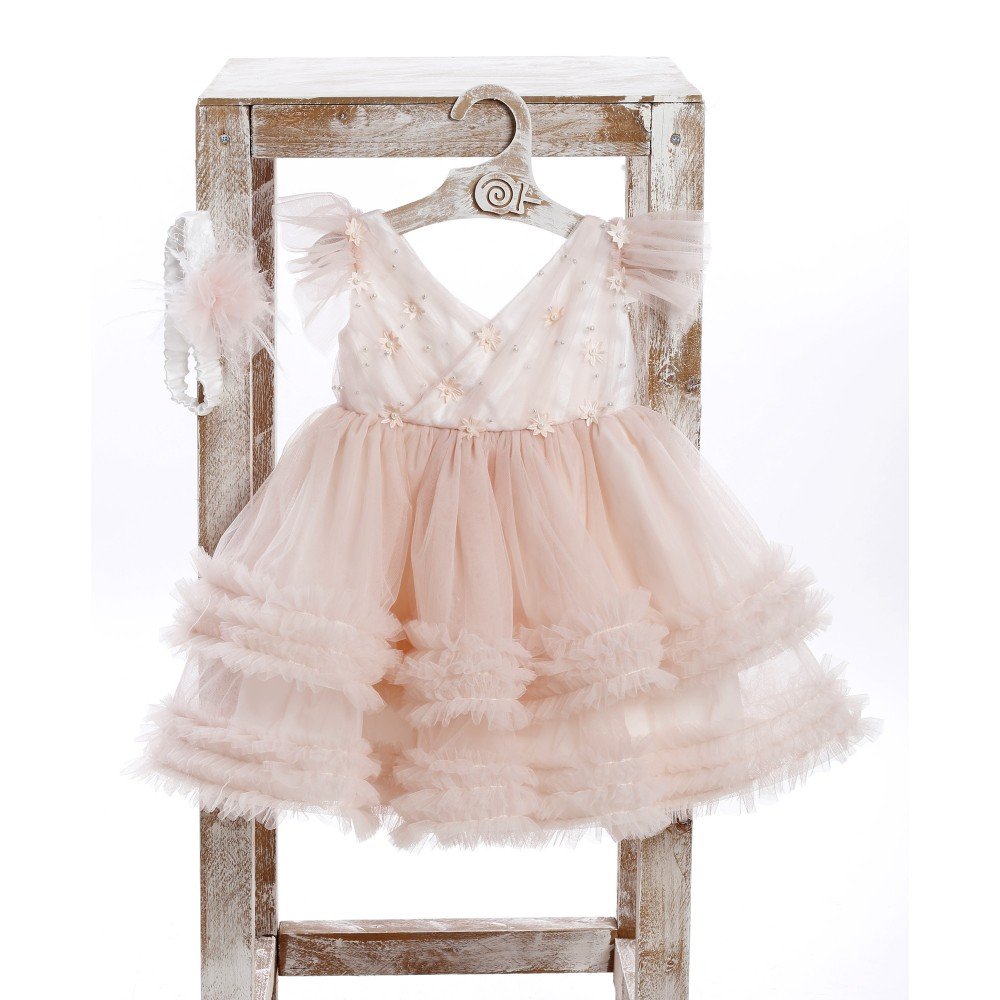 Fluffy Chic – Luxury Βαπτιστικό Outfit 1 Fluffy Chic – Luxury Βαπτιστικό Outfit