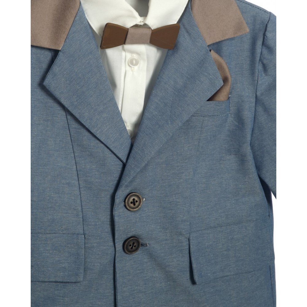 Chic Boy – Blue & Brown Style 2 Chic Boy – Blue & Brown Style - Image 2