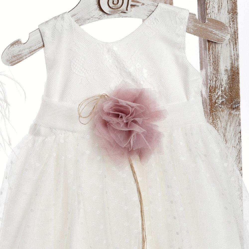 Rose Blossom – Ρομαντικό Βαπτιστικό με Δαντέλα & Τούλι 2 Rose Blossom – Ρομαντικό Βαπτιστικό με Δαντέλα & Τούλι - Image 2