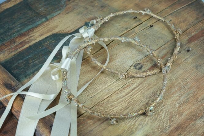 Χειροποίητα Στέφανα Γάμου με Διακριτική Λάμψη