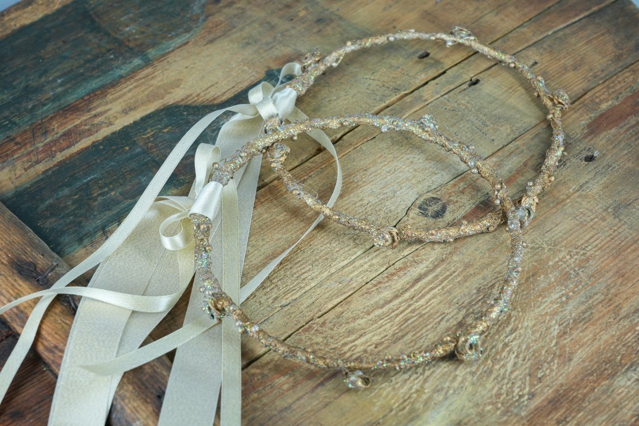 Χειροποίητα Στέφανα Γάμου με Διακριτική Λάμψη 1 Χειροποίητα Στέφανα Γάμου με Διακριτική Λάμψη