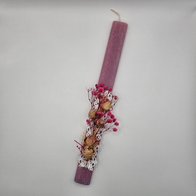 Πασχαλινή Λαμπάδα “Boho Rose Bouquet”