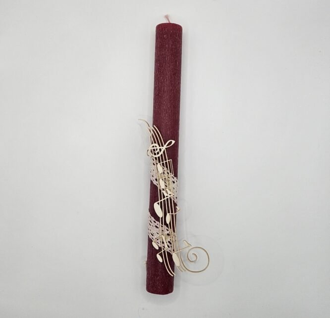 Πασχαλινή Λαμπάδα “Music Harmony” Μπορντό