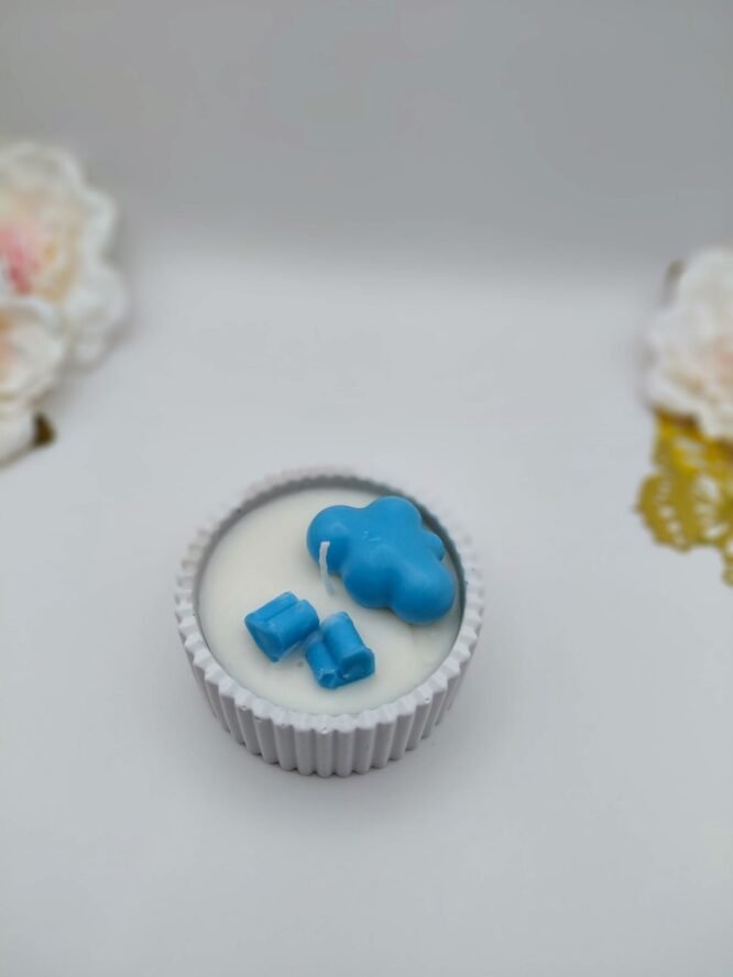 Blue Cloud – Διακοσμητικό Κερί με Συννεφάκι 3 κερ 10