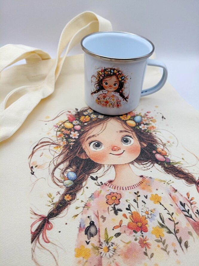 Spring Girl – Πασχαλινό Δώρο Τσάντα & Κούπα