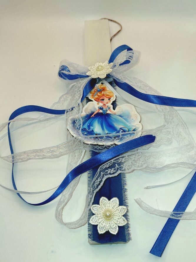 «Royal Princess Sparkle – Λαμπάδα με Πριγκίπισσα σε Μπλε Αποχρώσεις»