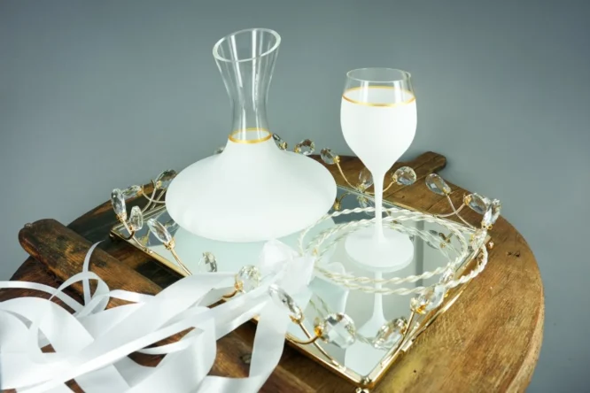 Σετ Γάμου White Enamel & Crystal Luxury
