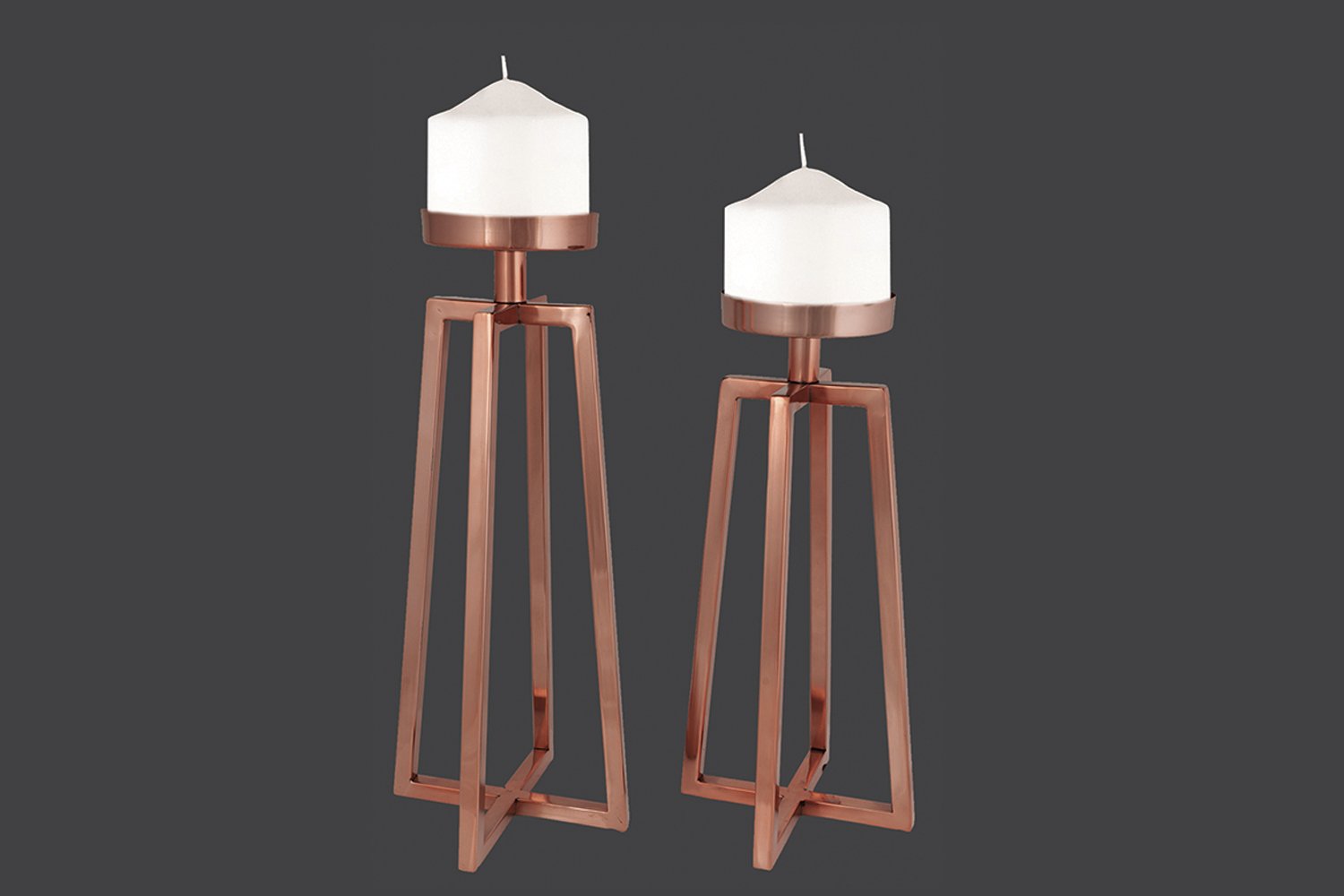 Rose Gold Geometry Κηροπήγια 1 Rose Gold Geometry Κηροπήγια